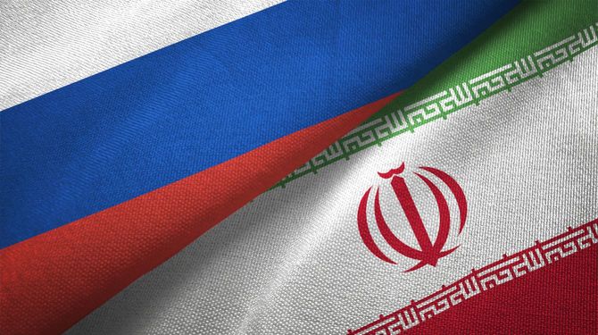 ロシアとイランの国旗