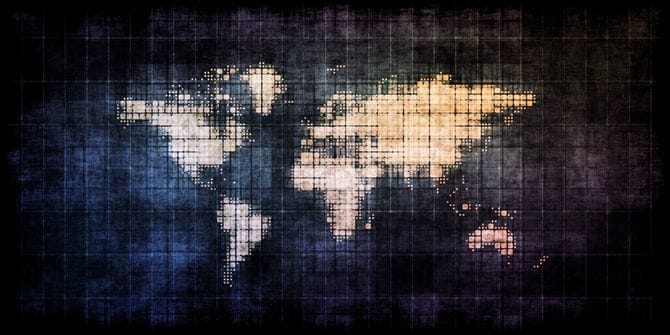 溶けていく世界地図のイメージ