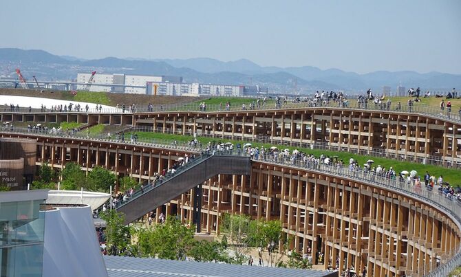 二重構造となっている万博リング