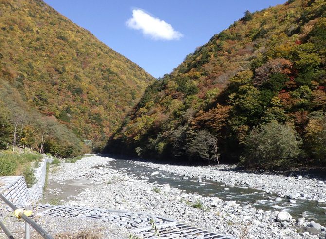 JR東海のリニア工事基地近くの大井川支流の西俣川（静岡市）