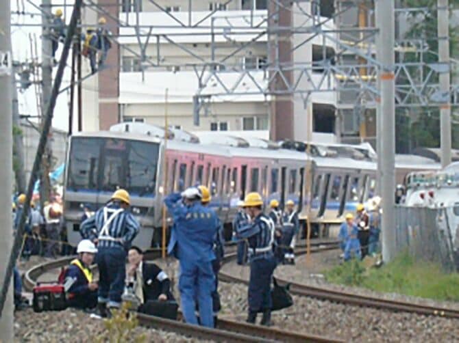 JR福知山線脱線事故の事故現場