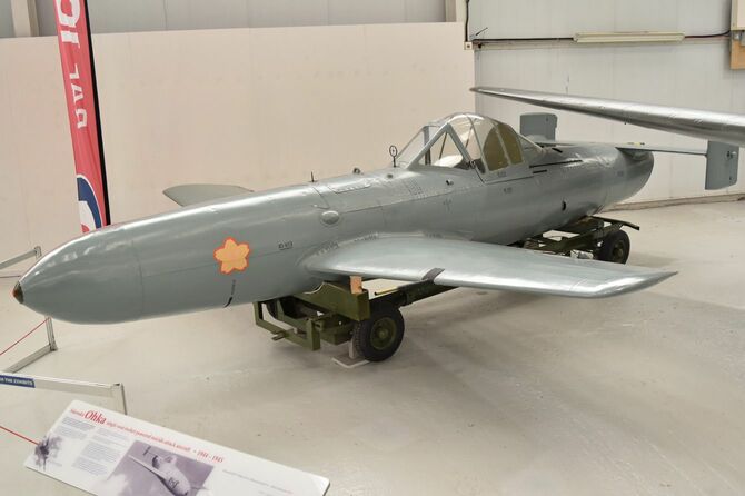 イギリス空軍博物館コスフォード館に保管されている桜花一一型