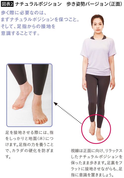 【図表2】ナチュラルポジション　歩き姿勢バージョン（正面）
