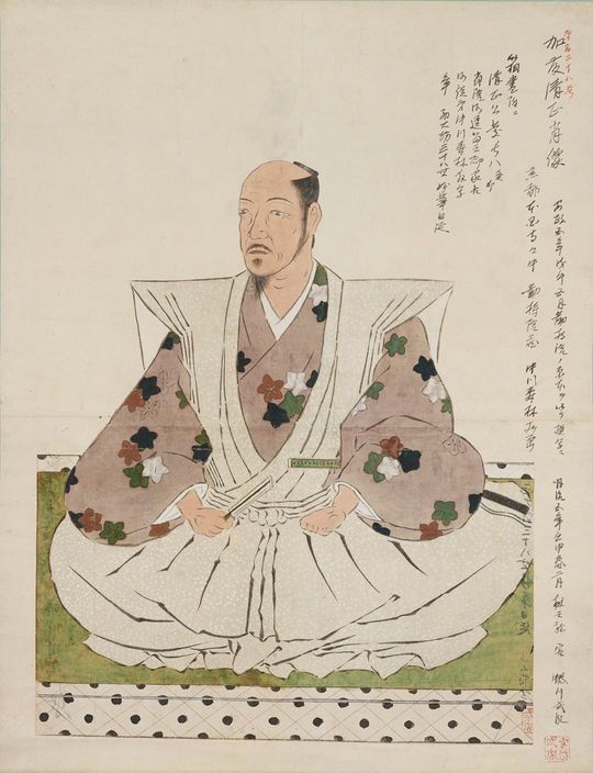 蜷川式胤模写「加藤清正像」（東京国立博物館所蔵）、江戸時代・安政5年（1858）、原本は安土桃山時代 出典：ColBase　