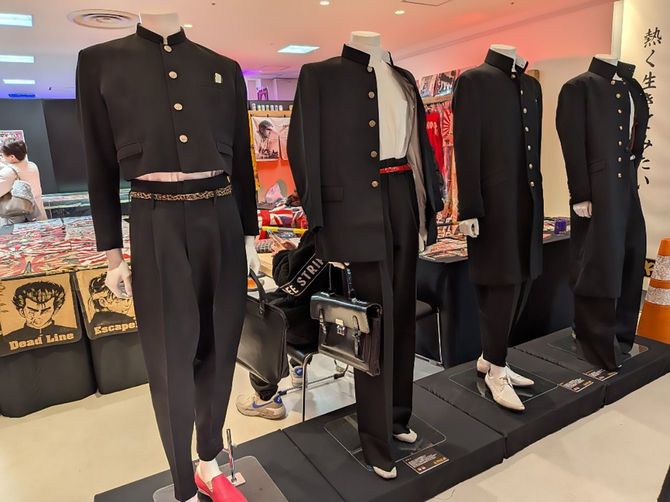 展示された学ラン