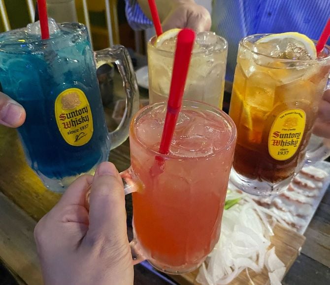 韓国・ソウルの居酒屋「タボグダン」で提供されているハイボール