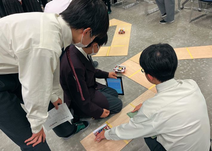 中2のロボットプログラミングの授業