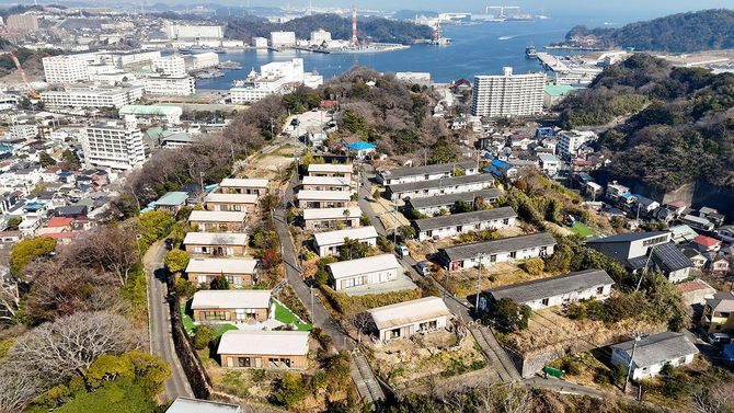 月見台住宅の空撮写真