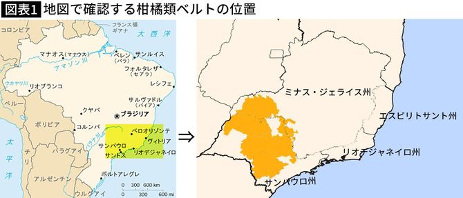 【図表】地図で確認する柑橘類ベルトの位置