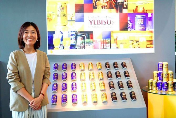 沖井尊子さんとエビスビール