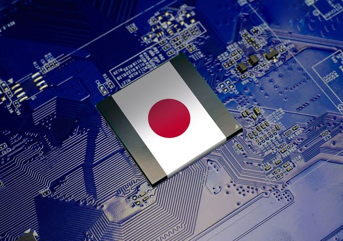 電子回路基板上の日本の国旗
