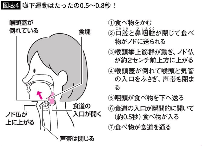 【図表4】嚥下運動はたったの0.5~0.8秒!