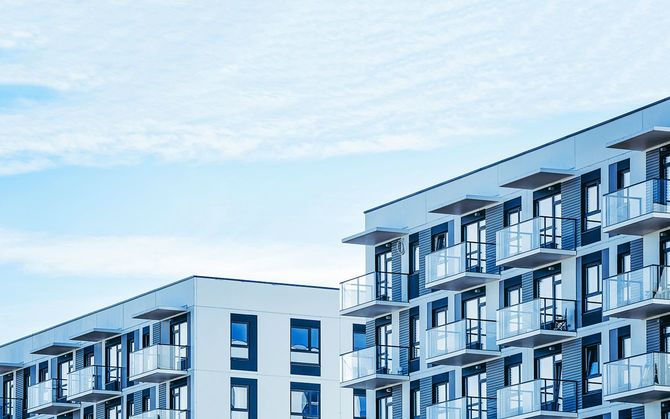 モダン住宅アパートフラットビル外観