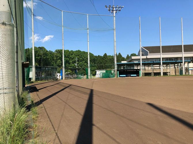 東洋大牛久高校野球部の練習場