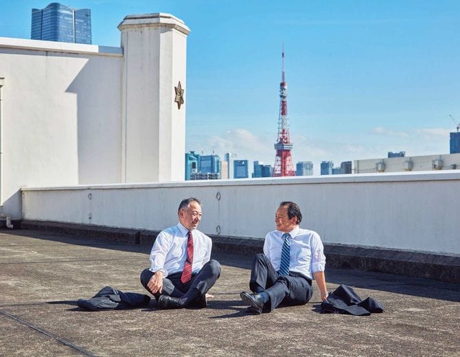 東京都港区にある麻布学園の屋上にて。