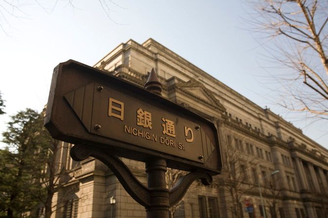 日本銀行本店の前を走る日銀通り