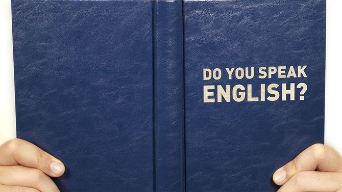 英語の本を読む人