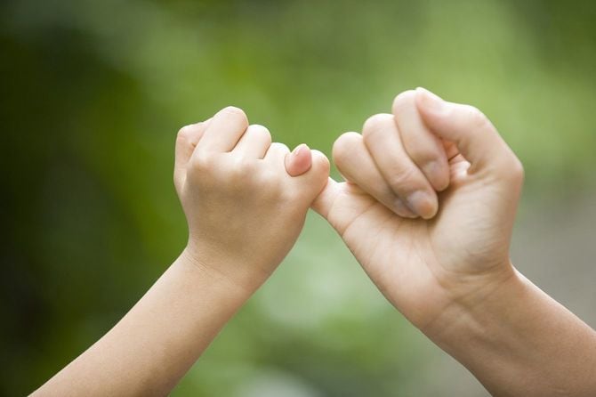 親子で約束。指切りげんまん