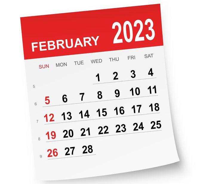 2023年2月カレンダー