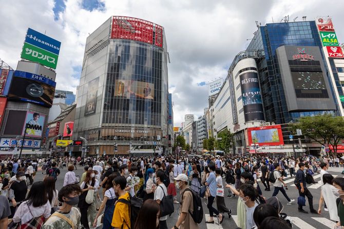 渋谷のスクランブル交差点