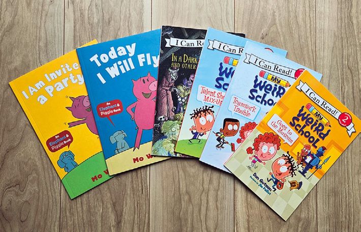 辻さんが実際に使用していた多読絵本。「自分で読みたくなるように子供の好みに合わせて探しました」（辻さん）