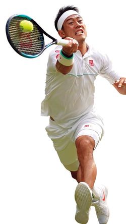 フルセットの場面で高い勝率を誇り、強さを発揮する錦織圭選手。