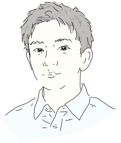 オールバックやセンターパートのような「おでこを出す」スタイルが◎