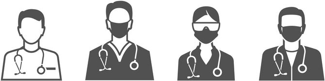 制服を着用した医療スタッフ