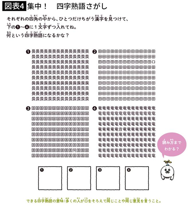 【図表4】集中！　四字熟語さがし