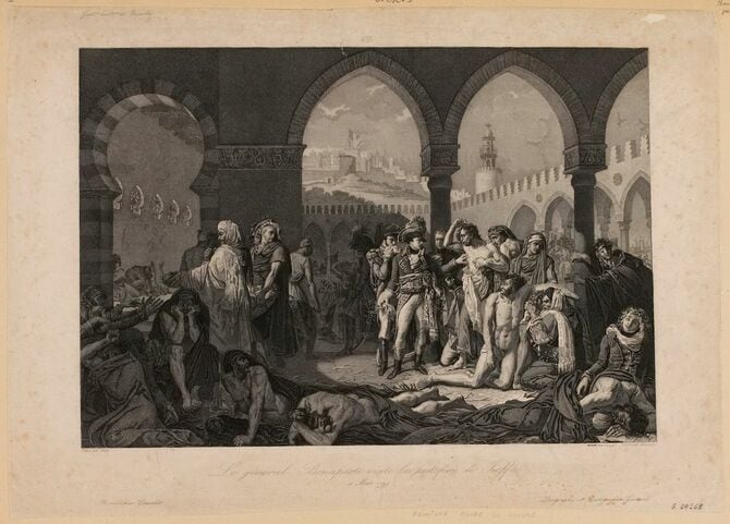 アントワーヌ＝ジャン・グロ『ヤッファでペスト患者を見舞うナポレオン』（1804年）