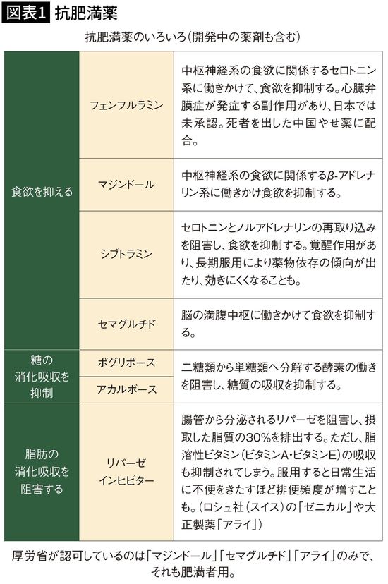 【図表1】抗肥満薬