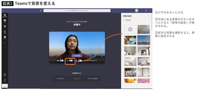 Teamsで背景を変える