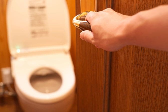 トイレのドアを開けた様子