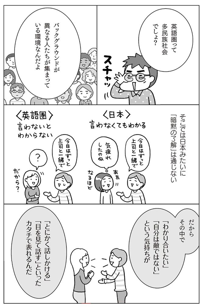 &copy;フクチマミ、高橋基治『マンガでおさらい中学英語　英会話スタート編』（KADOKAWA）
