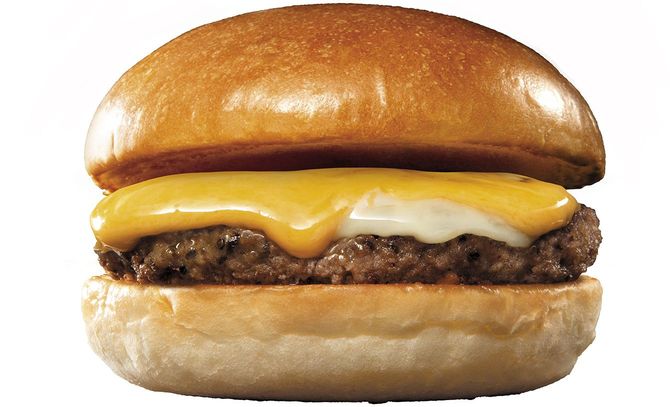 ロッテリアの商品の中で最も売れている「絶品チーズバーガー」（単品396円）