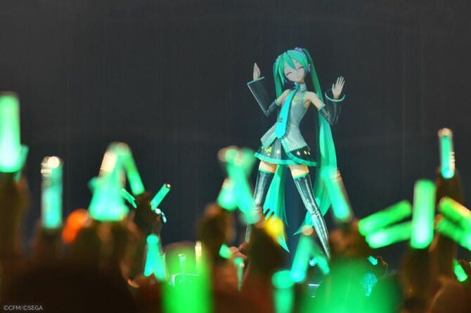 初音ミクの3DCGライブ(©CFM/©SEGA)