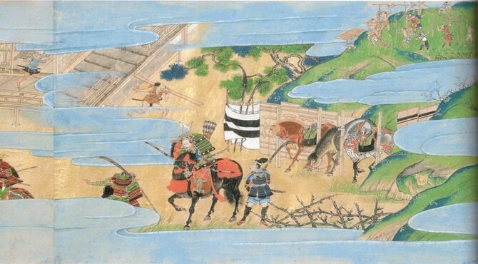 『真如堂縁起絵巻』より、応仁の乱の様子