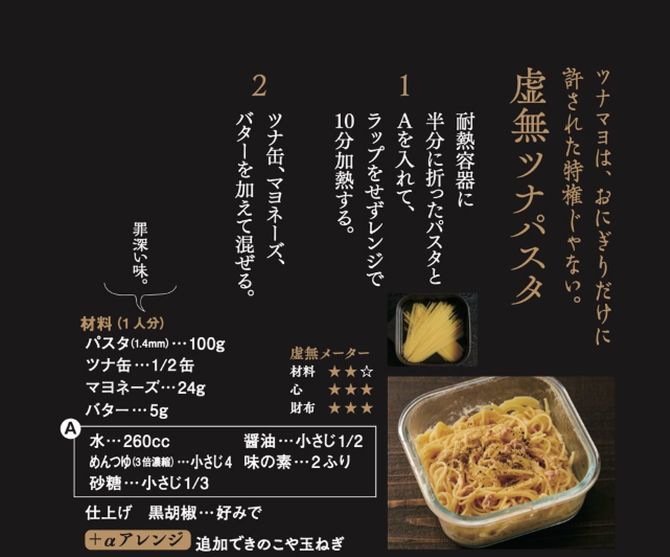 虚無ツナパスタのレシピ