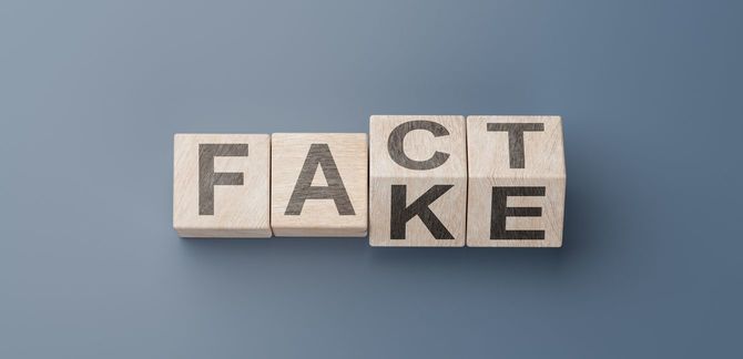 FACTとFAKEの入れ替わるブロック