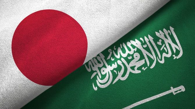 サウジアラビアと日本の国旗