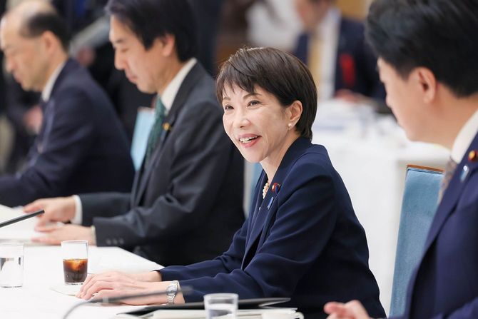 2026年1月、日本経済団体連合会と会談する高市早苗首相