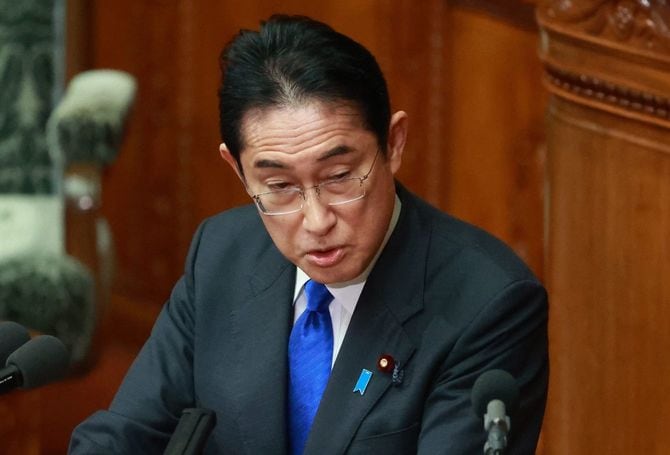 少子化対策／答弁する岸田文雄首相
