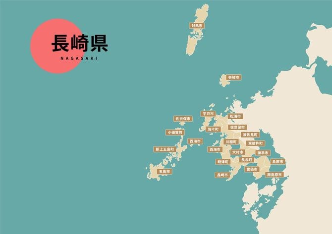 長崎の地図