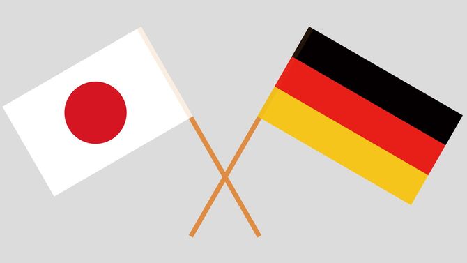 日本とドイツの国旗
