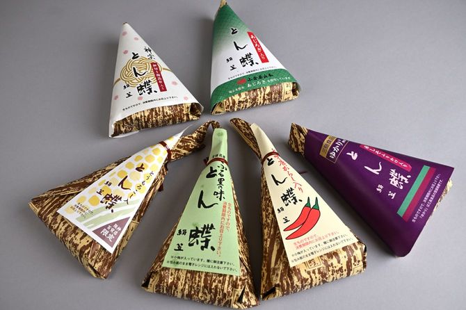 「とん蝶(白蒸し)」をベースに、季節限定や百貨店限定のとん蝶も展開。京都など大阪近郊の一部販売店にて、曜日限定や不定期で取り扱いあり