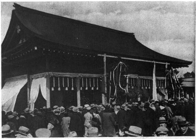 大正天皇大喪の礼 葬場殿、1927年2月8日撮影