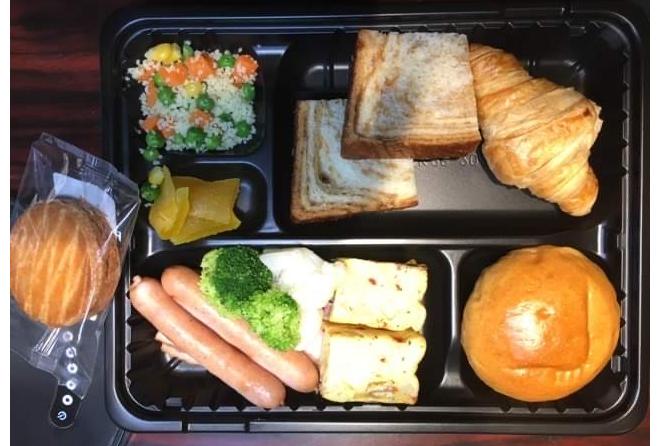 東京の療養施設で出された朝食