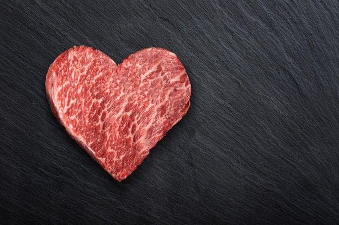 ハート型の肉
