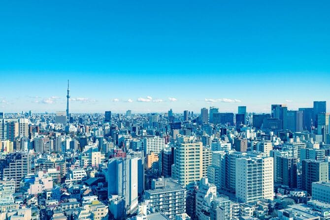 文京区の空撮写真