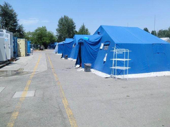 2012年イタリア・エミリア地震の避難所